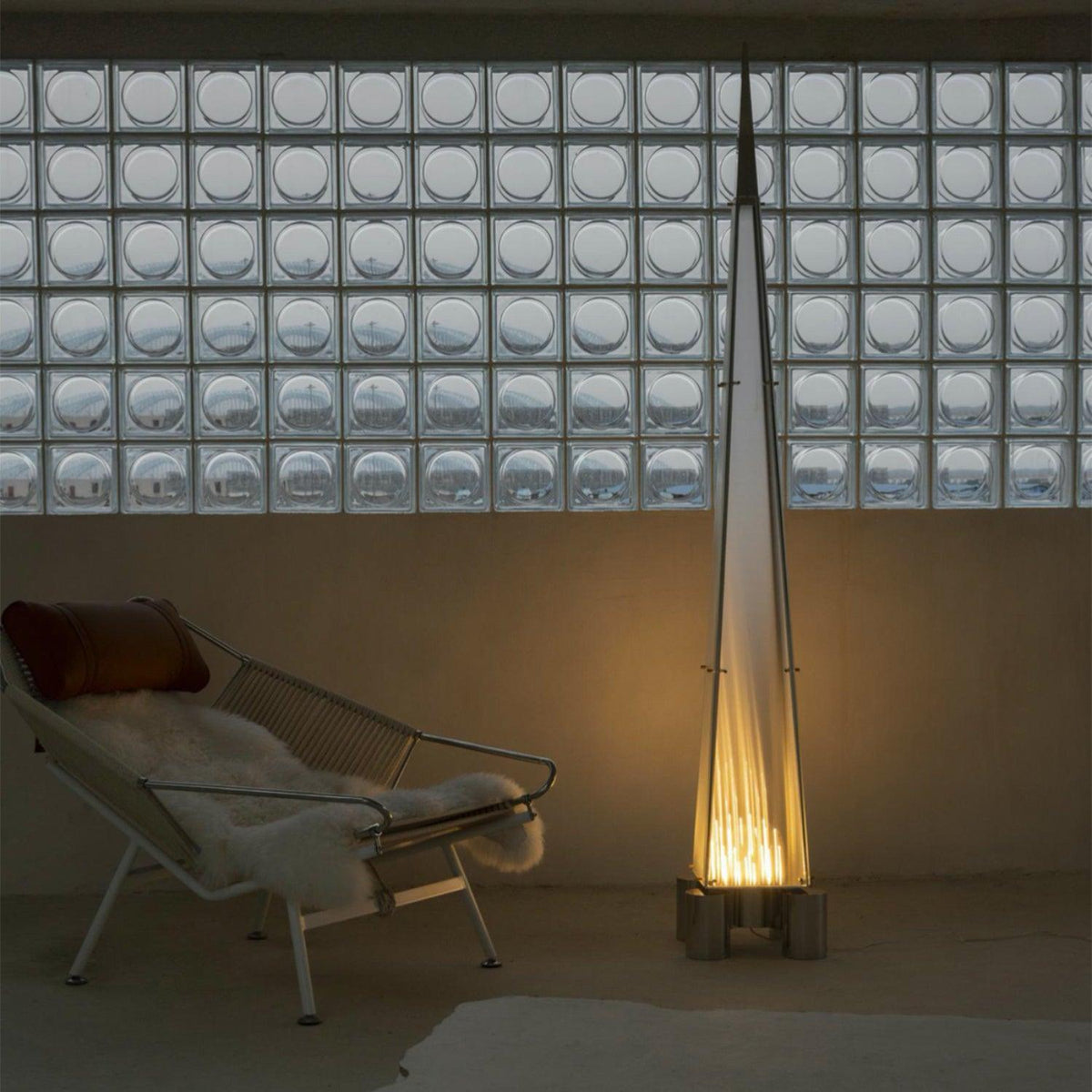 Velelira modern golvlampa i glas