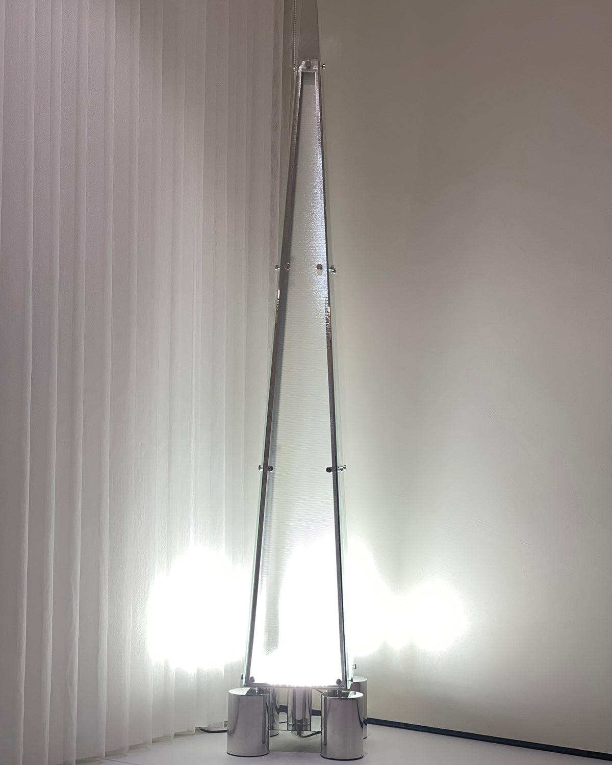 Velelira modern golvlampa i glas