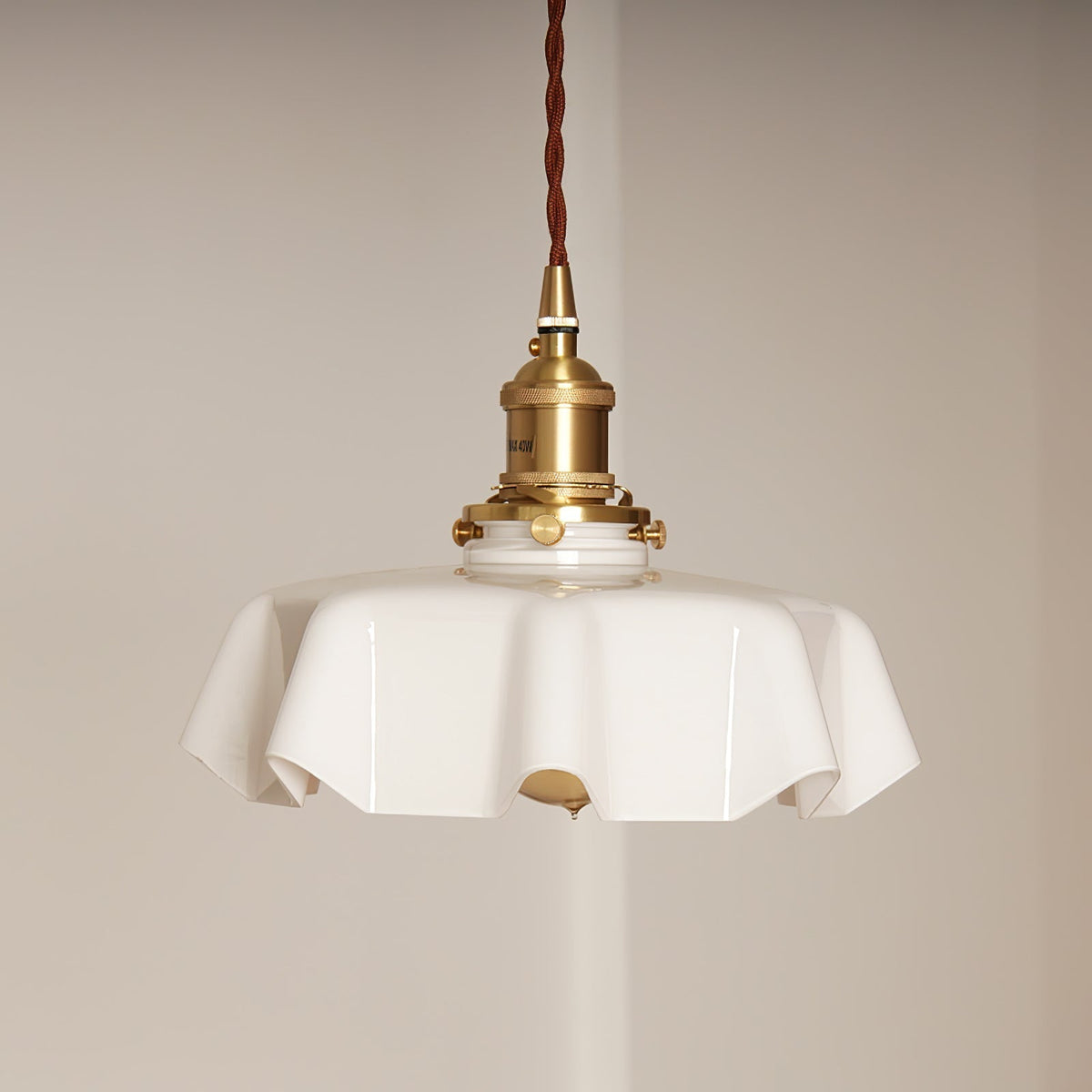 Civen Farmhouse Ruffled Pendant Light