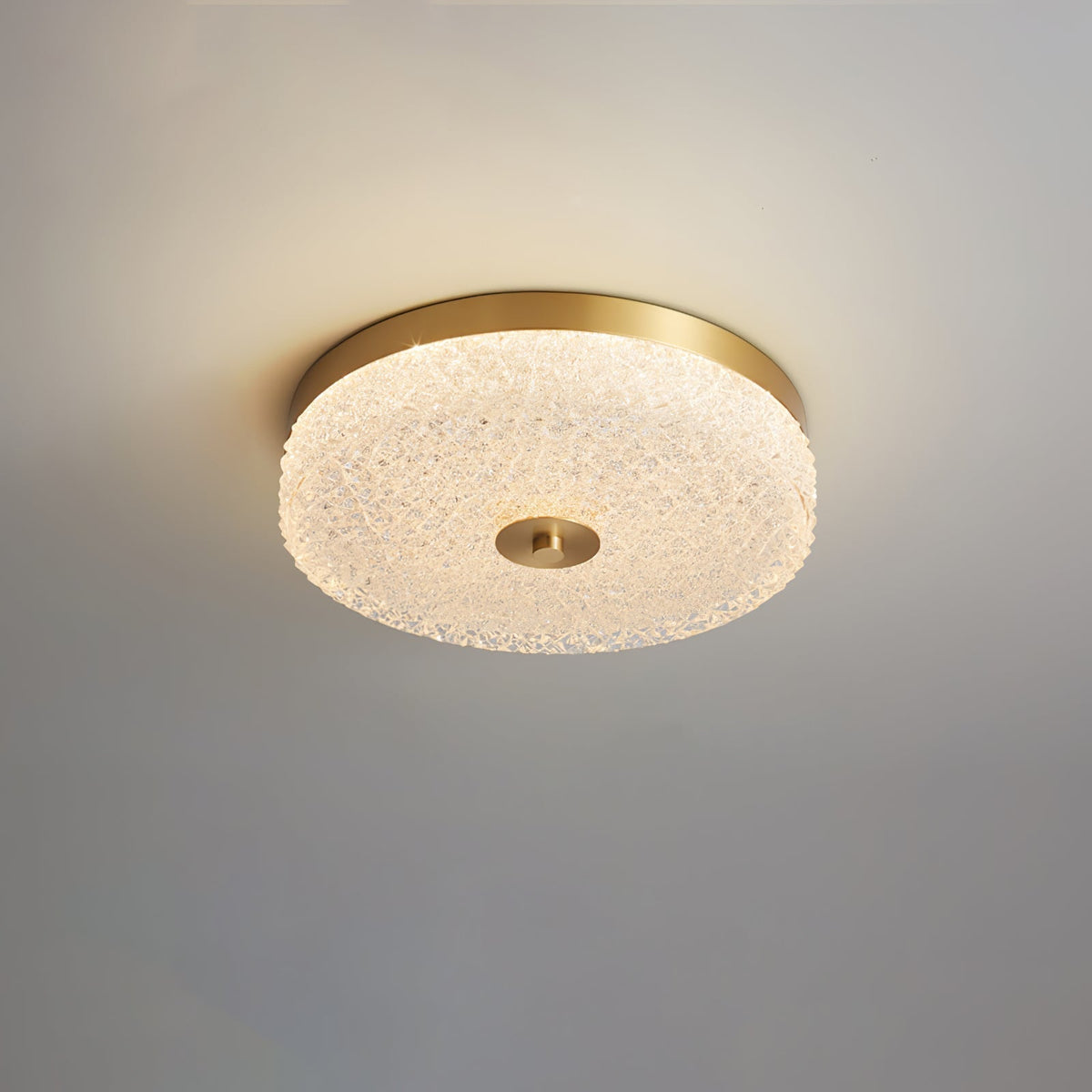 Candeeiro de teto Celuelle em vidro fosco texturado, minimalista e elegante