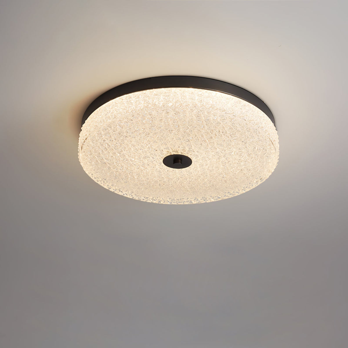 Candeeiro de teto Celuelle em vidro fosco texturado, minimalista e elegante