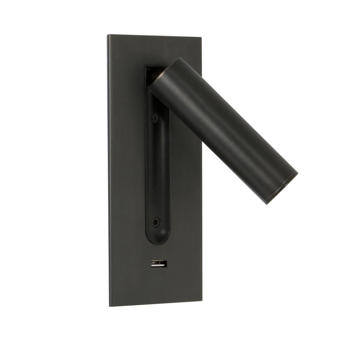 Sothis-moderni minimalistinen musta USB-seinävalaisin vuoteen viereen