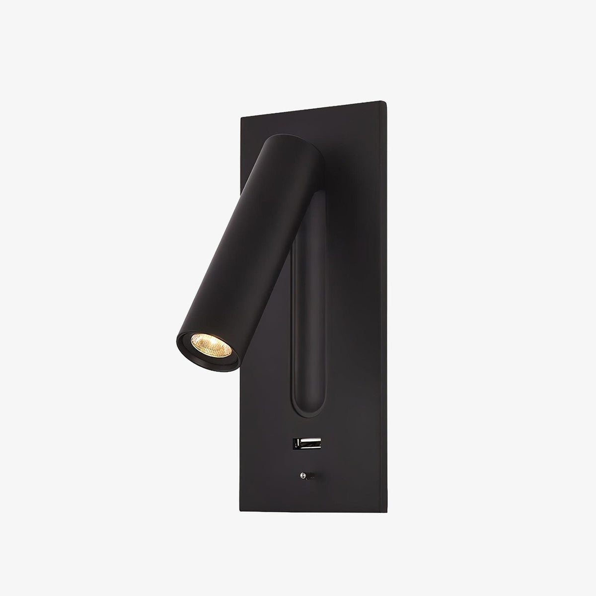 Sothis-moderni minimalistinen musta USB-seinävalaisin vuoteen viereen