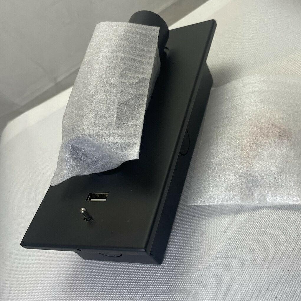 Sothis-moderni minimalistinen musta USB-seinävalaisin vuoteen viereen