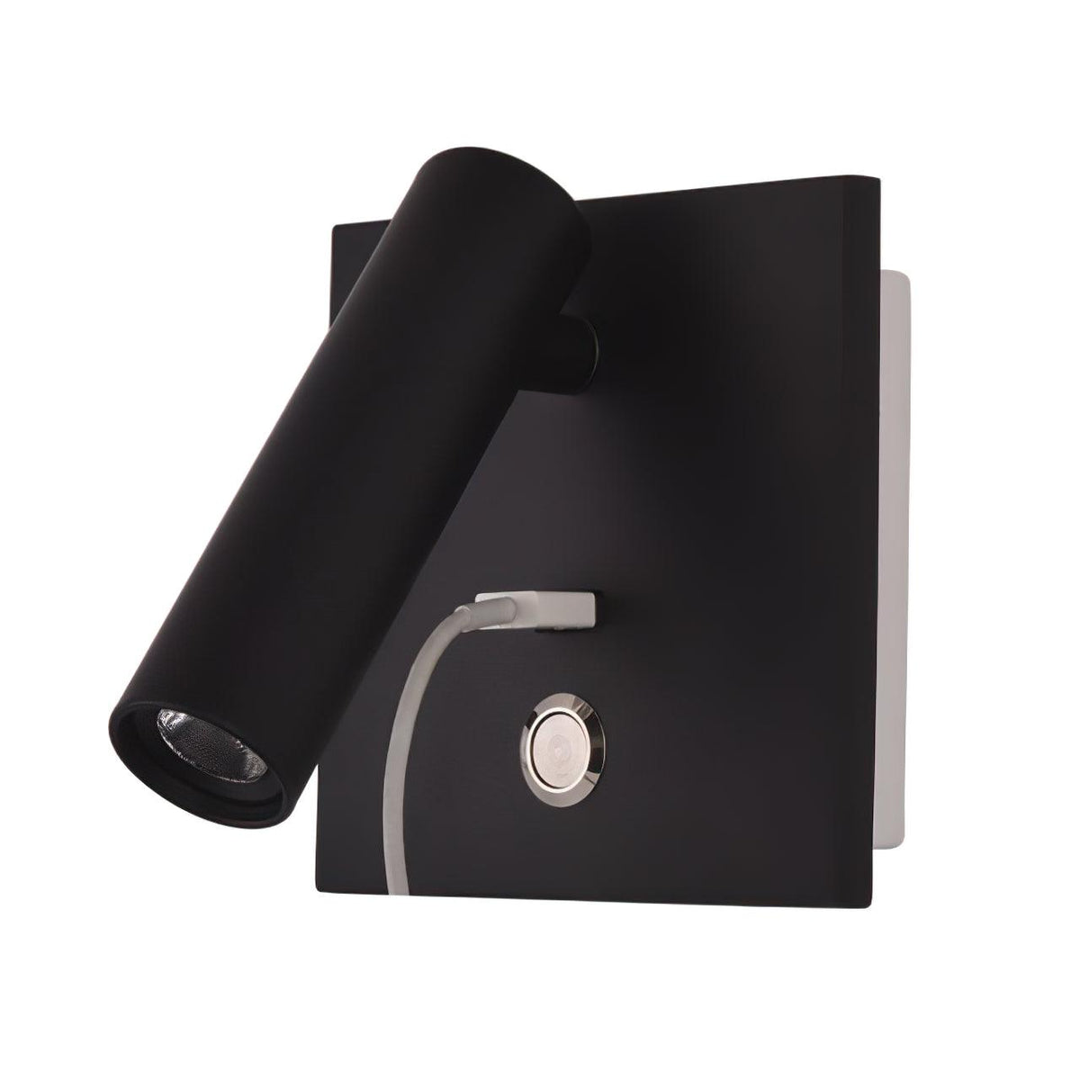 Sothis-moderni minimalistinen musta USB-seinävalaisin vuoteen viereen