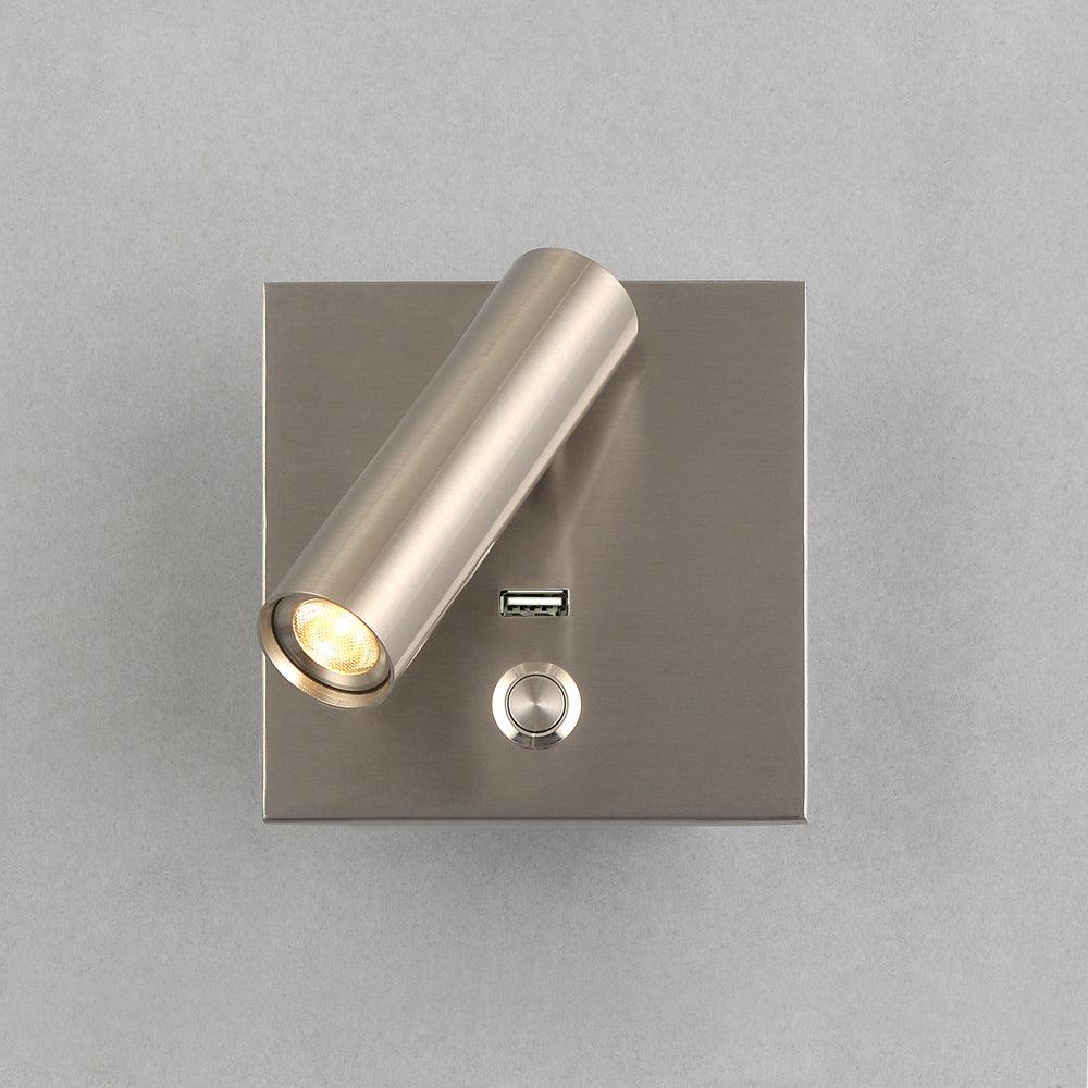Sothis-moderni minimalistinen musta USB-seinävalaisin vuoteen viereen