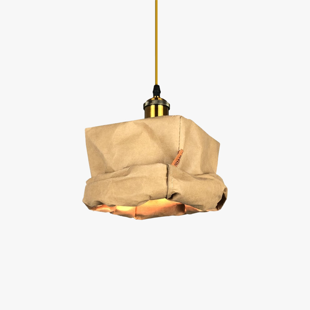 Valentina vintage pendellampe i metal og papir med kuppelskærm til stuen eller soveværelset