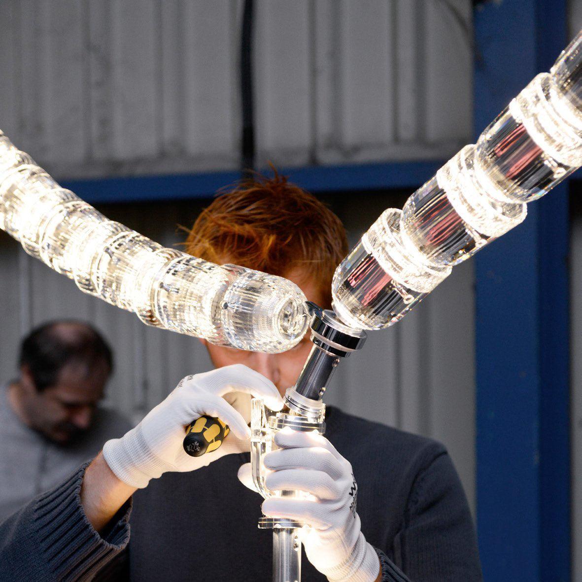Candeeiro de teto de cristal Art Déco Cavenira