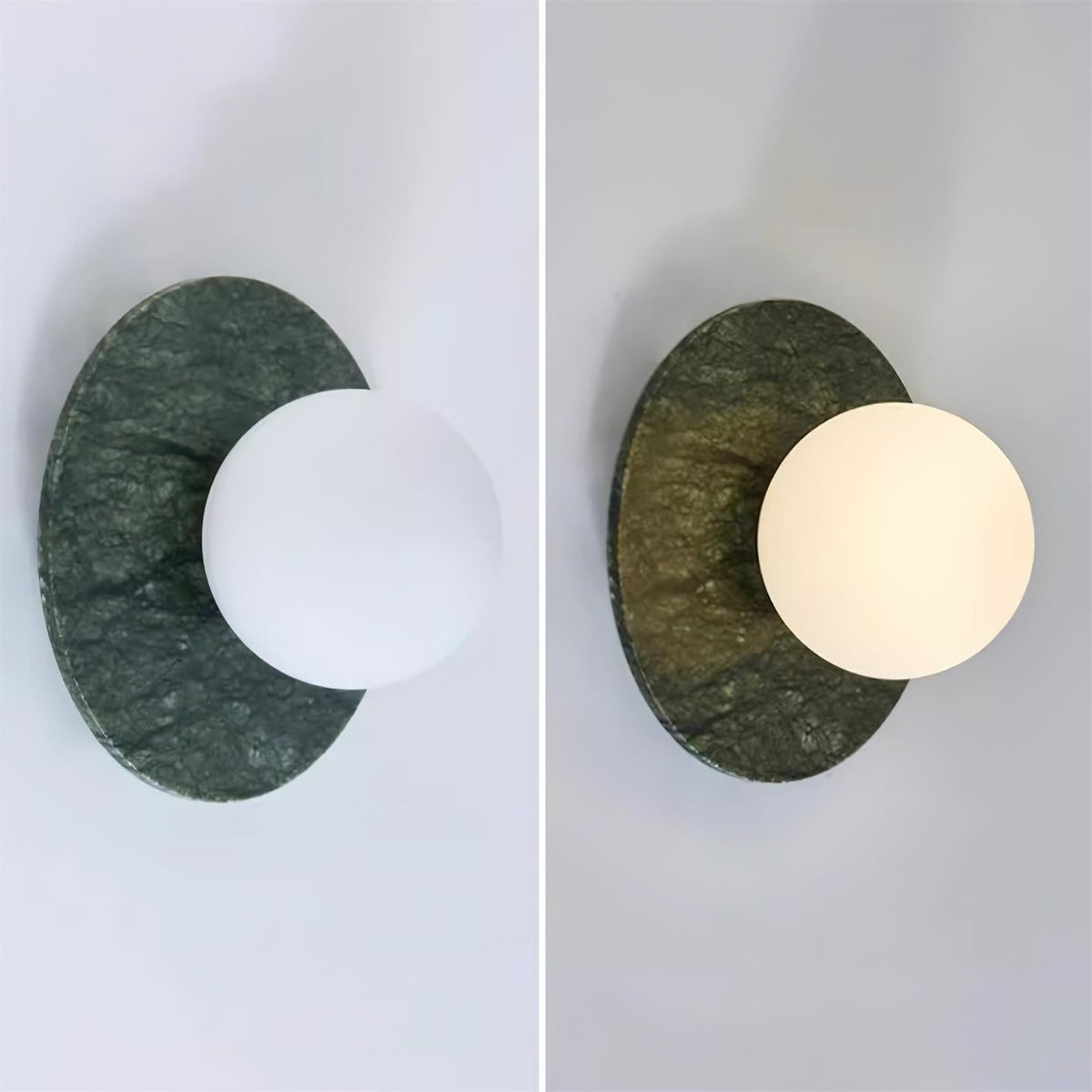Enox minimalistisk globusvæglampe i marmor