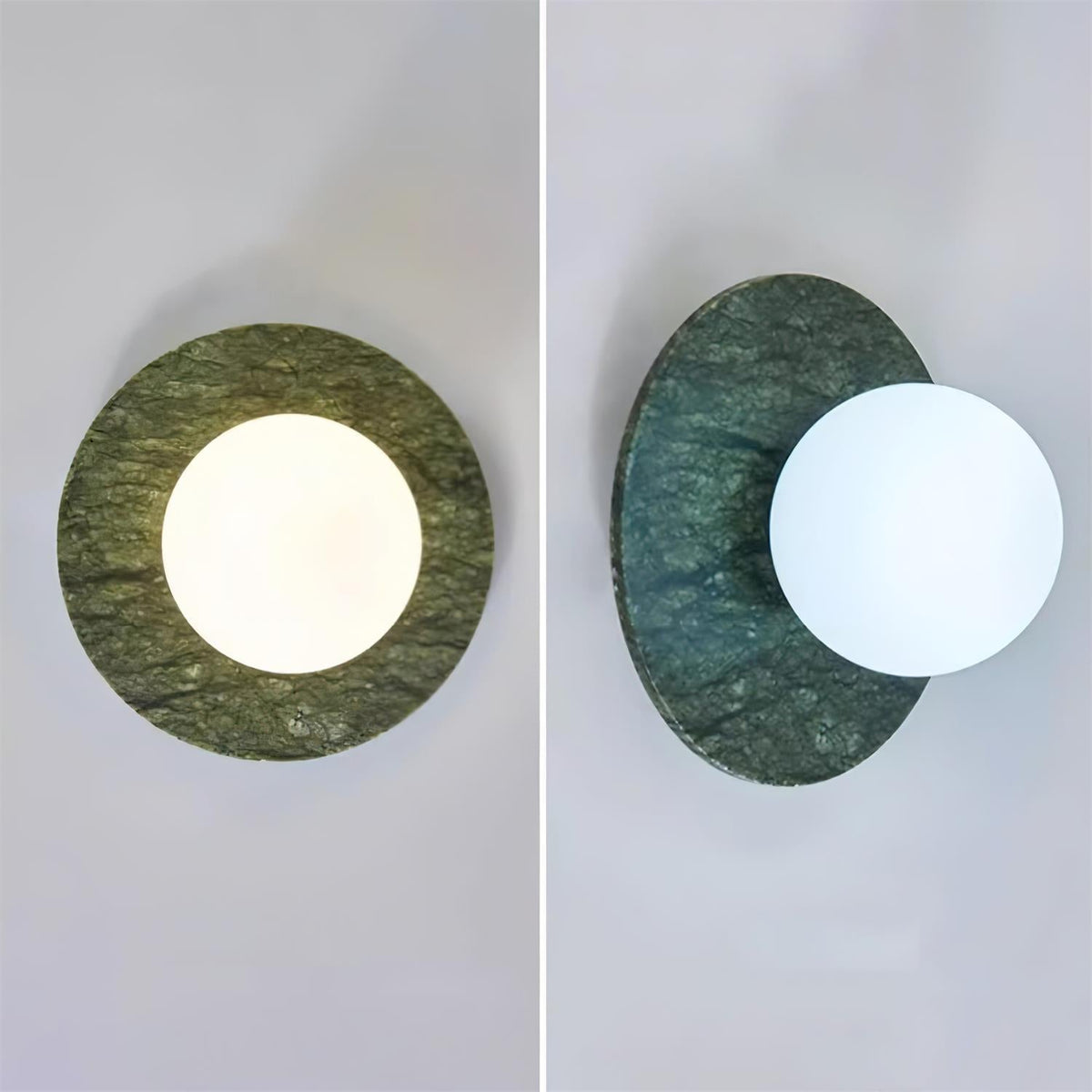 Enox minimalistisk globusvæglampe i marmor