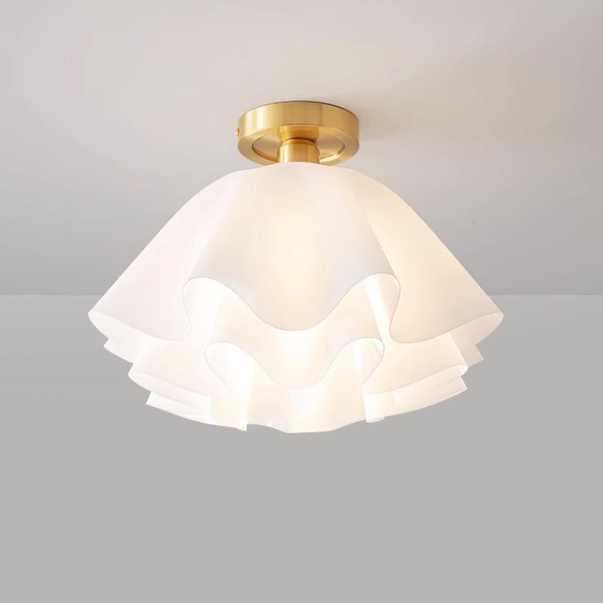 Menro-loftslampe formet som en blomst