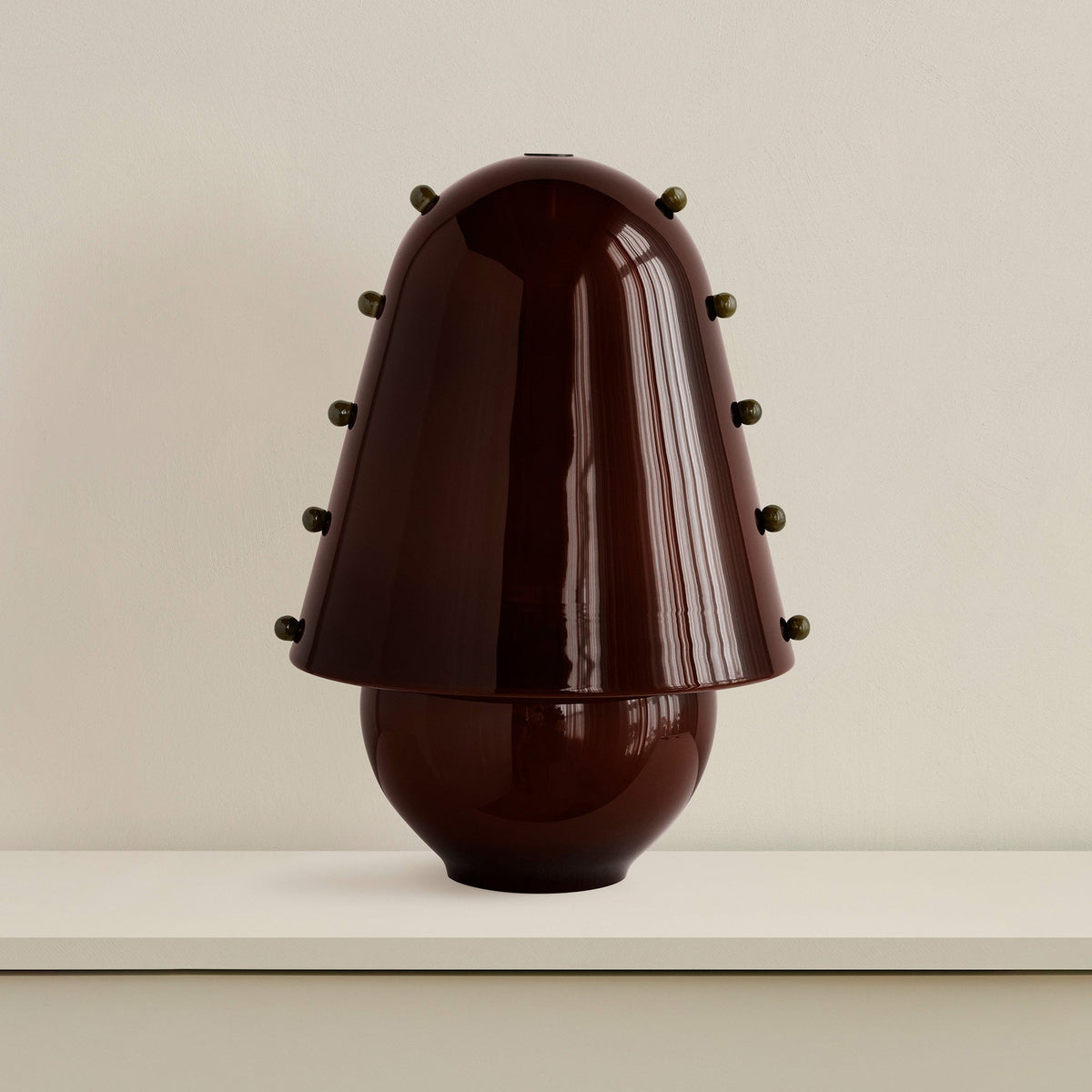 Enzo Candeeiro de mesa contemporâneo em vidro