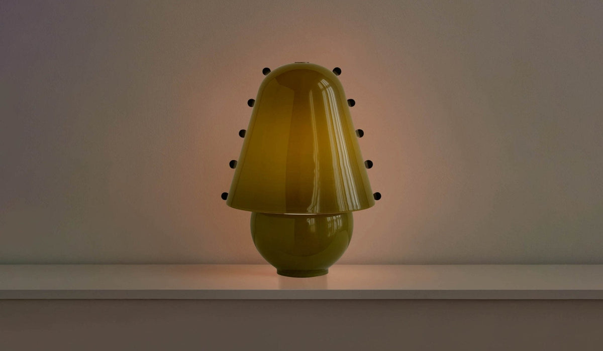Enzo Candeeiro de mesa contemporâneo em vidro