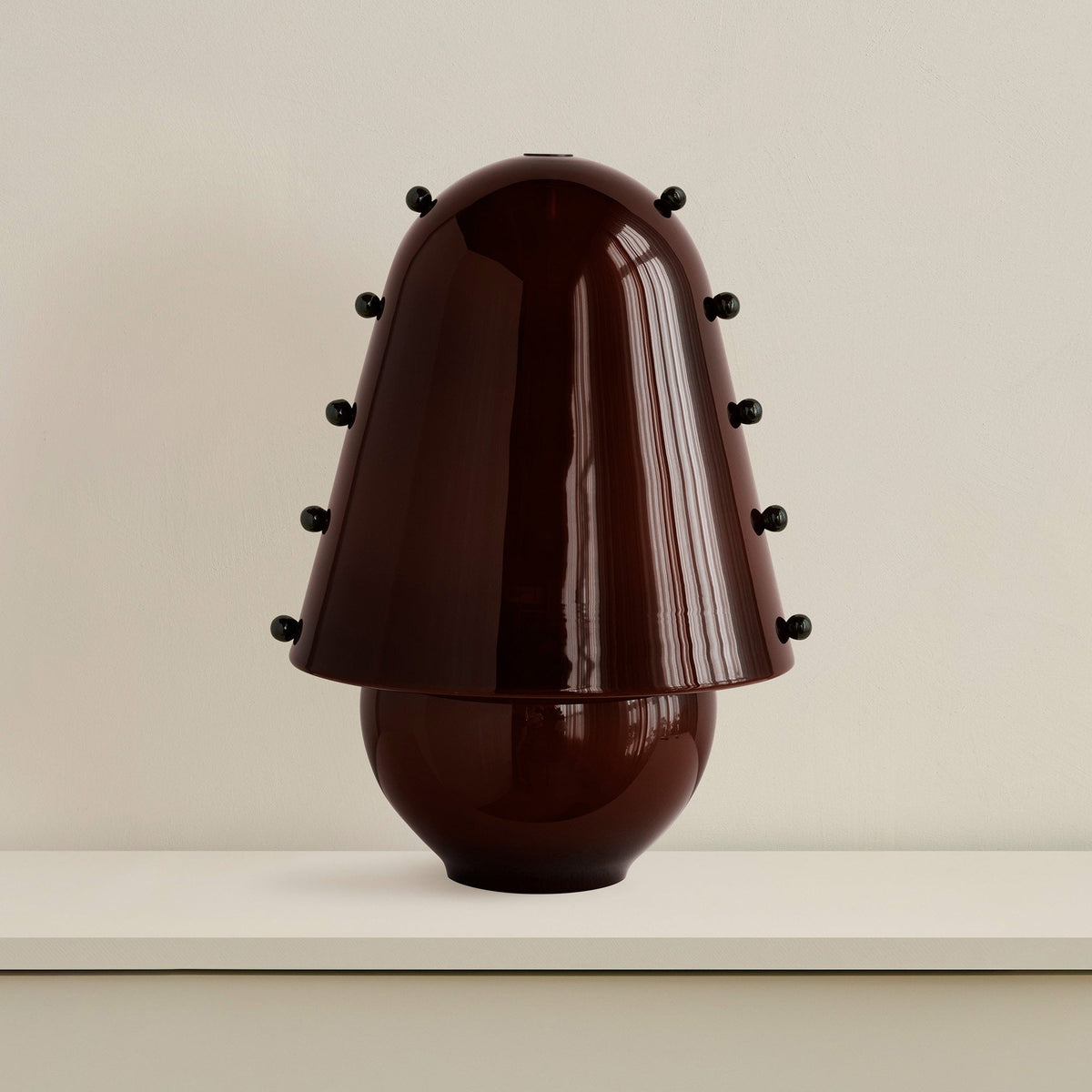Enzo Candeeiro de mesa contemporâneo em vidro