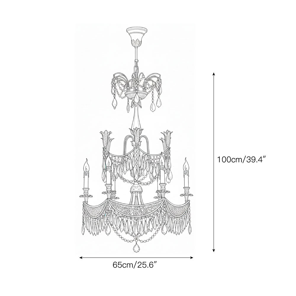 Candelabro de cristal Genovese