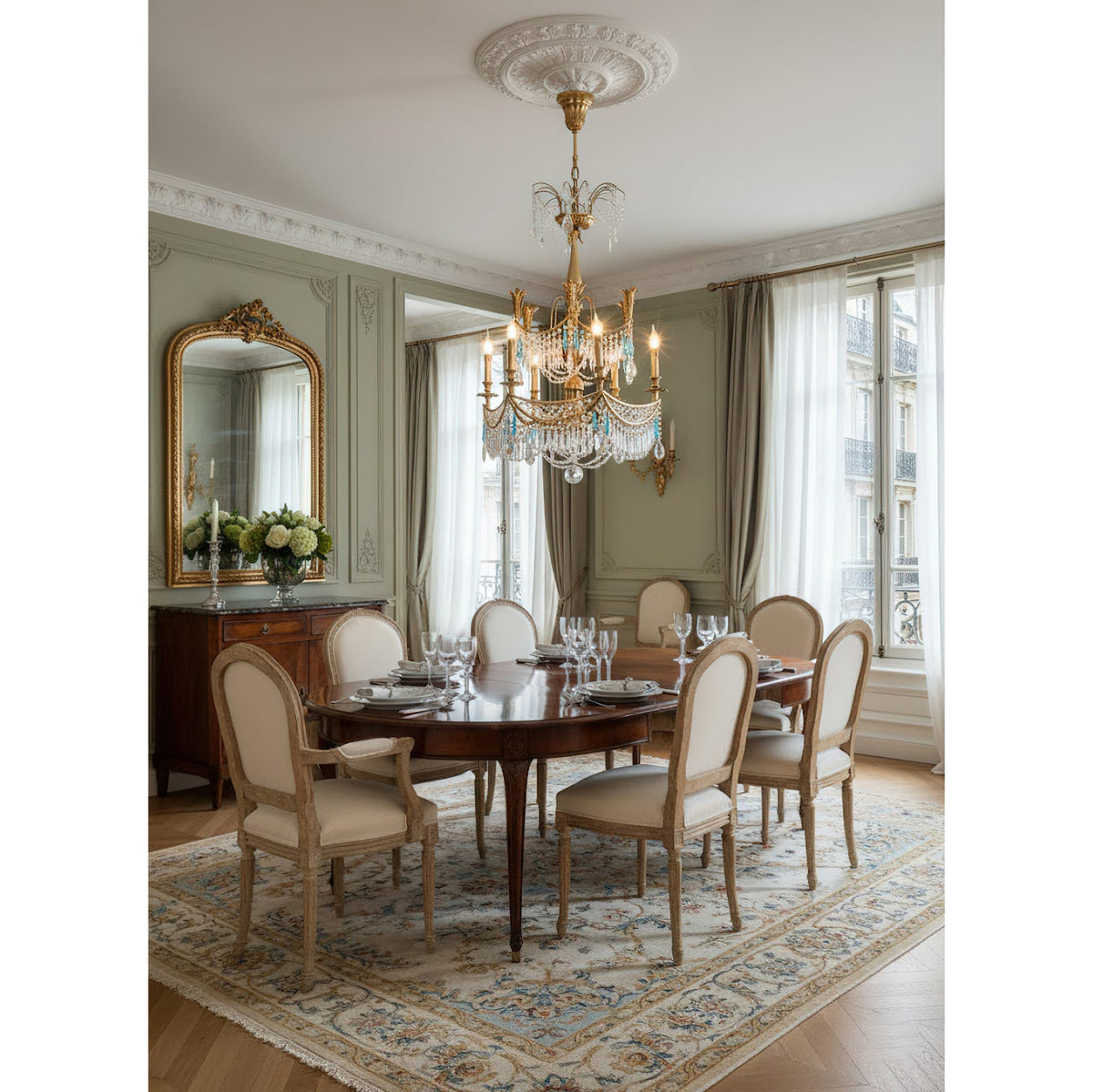 Candelabro de cristal Genovese