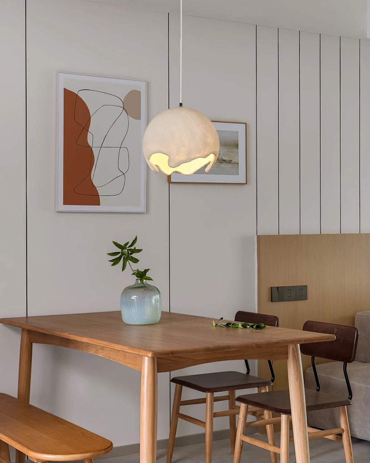 Lustre suspenso em resina wabi-sabi Patrick