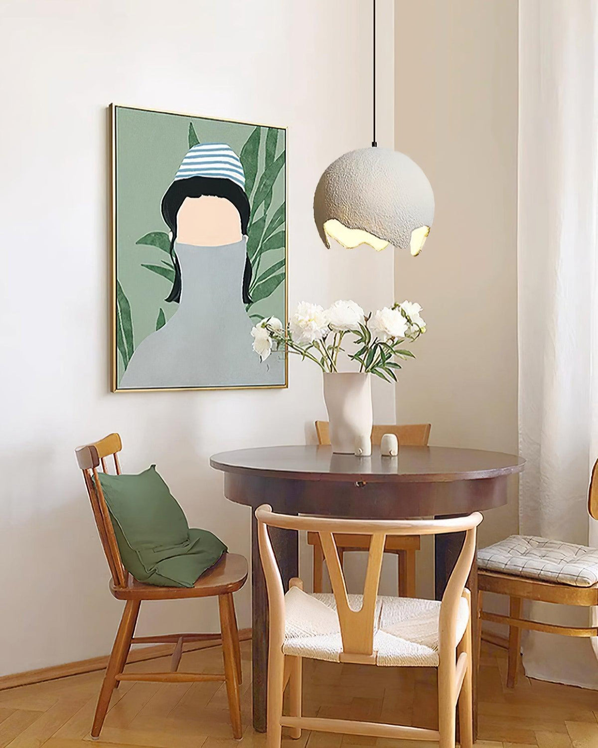 Lustre suspenso em resina wabi-sabi Patrick