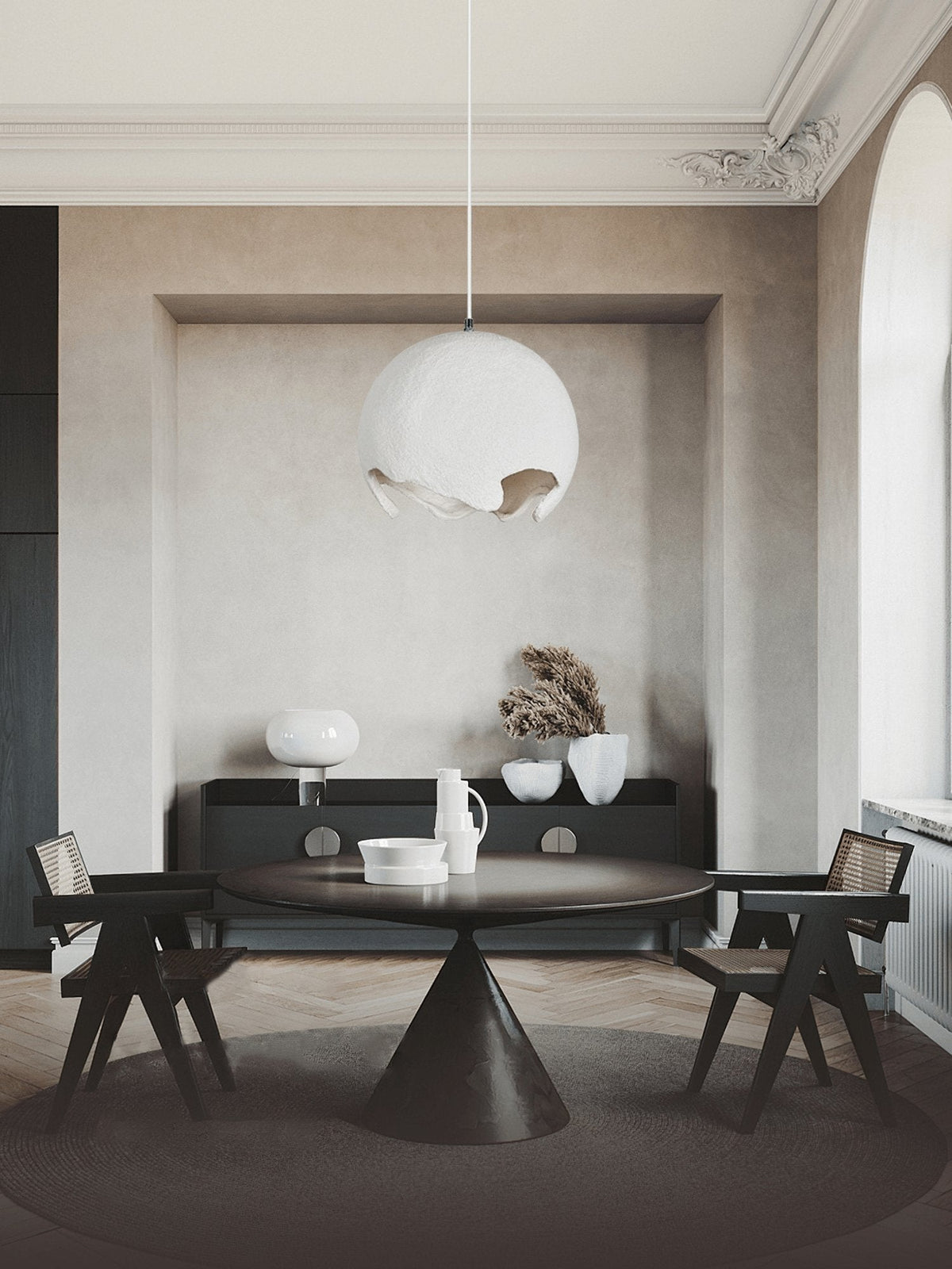 Lustre suspenso em resina wabi-sabi Patrick