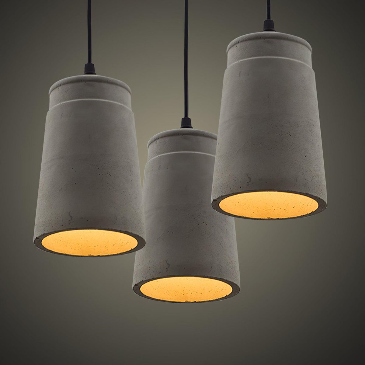 Candeeiro suspenso industrial Geo em cimento