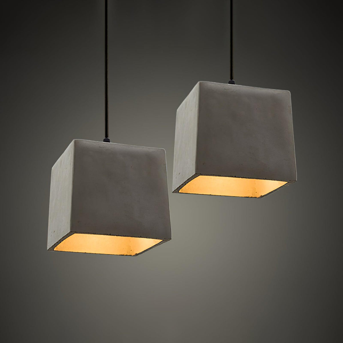 Candeeiro suspenso industrial Geo em cimento