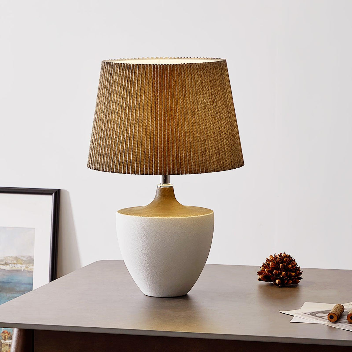 Oasis-bordlampe i stof