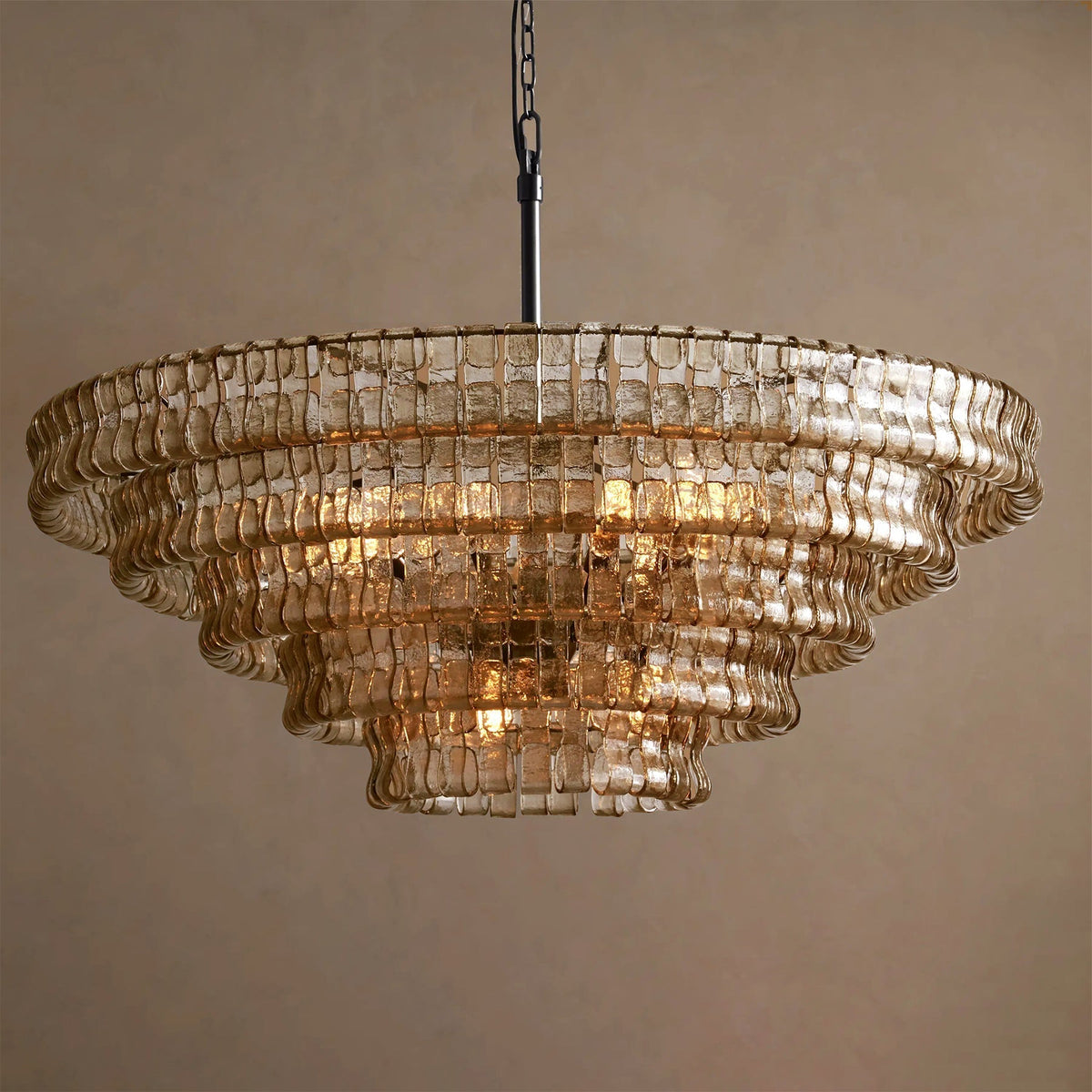 Candeeiro de teto de lustre redondo Venetia