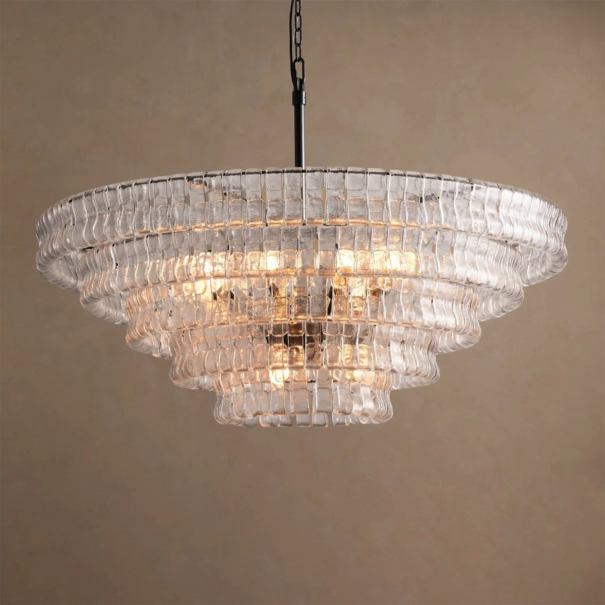 Candeeiro de teto de lustre redondo Venetia