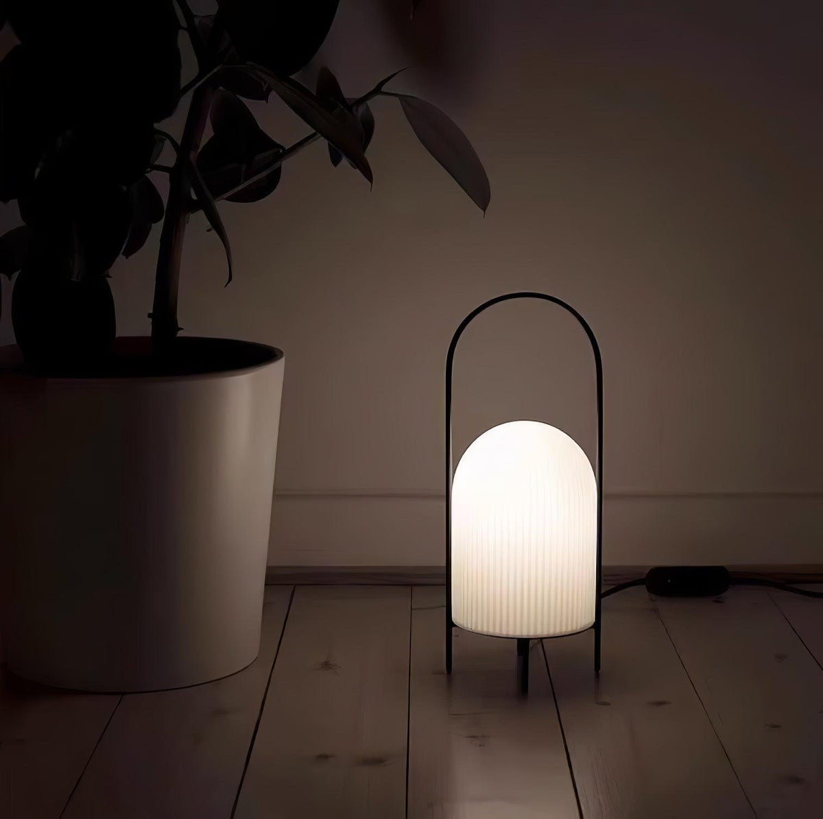 Firaie minimalistisk bordlampe i glas