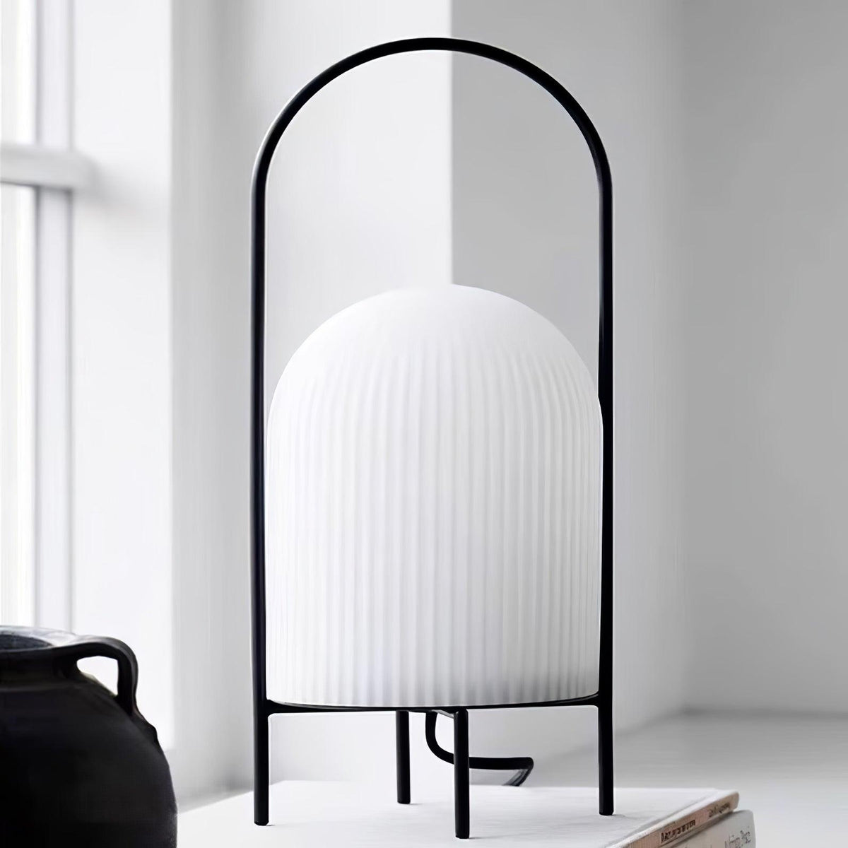 Firaie minimalistisk bordlampe i glas