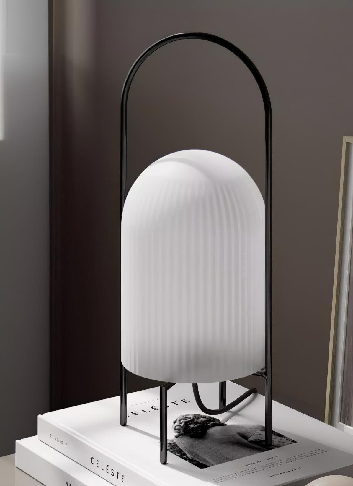 Firaie minimalistisk bordlampe i glas