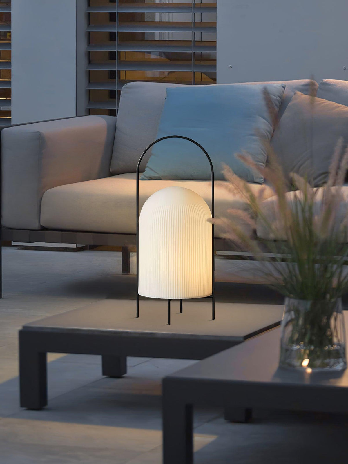 Firaie minimalistisk bordlampe i glas