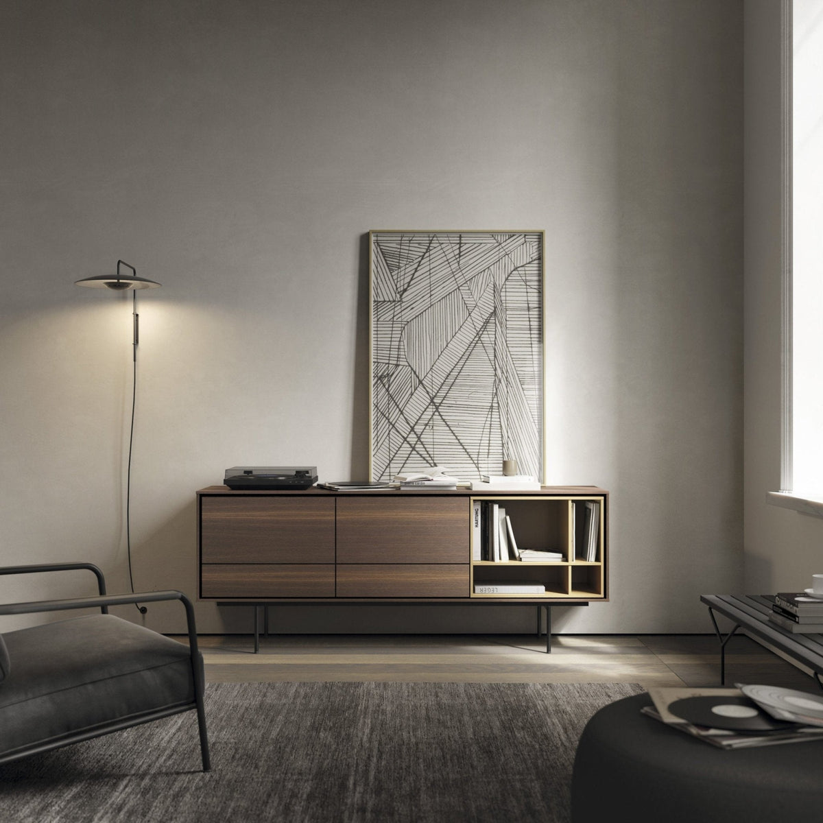 Abnormal klassisk modern minimalistisk vägglampa med stickkontakt