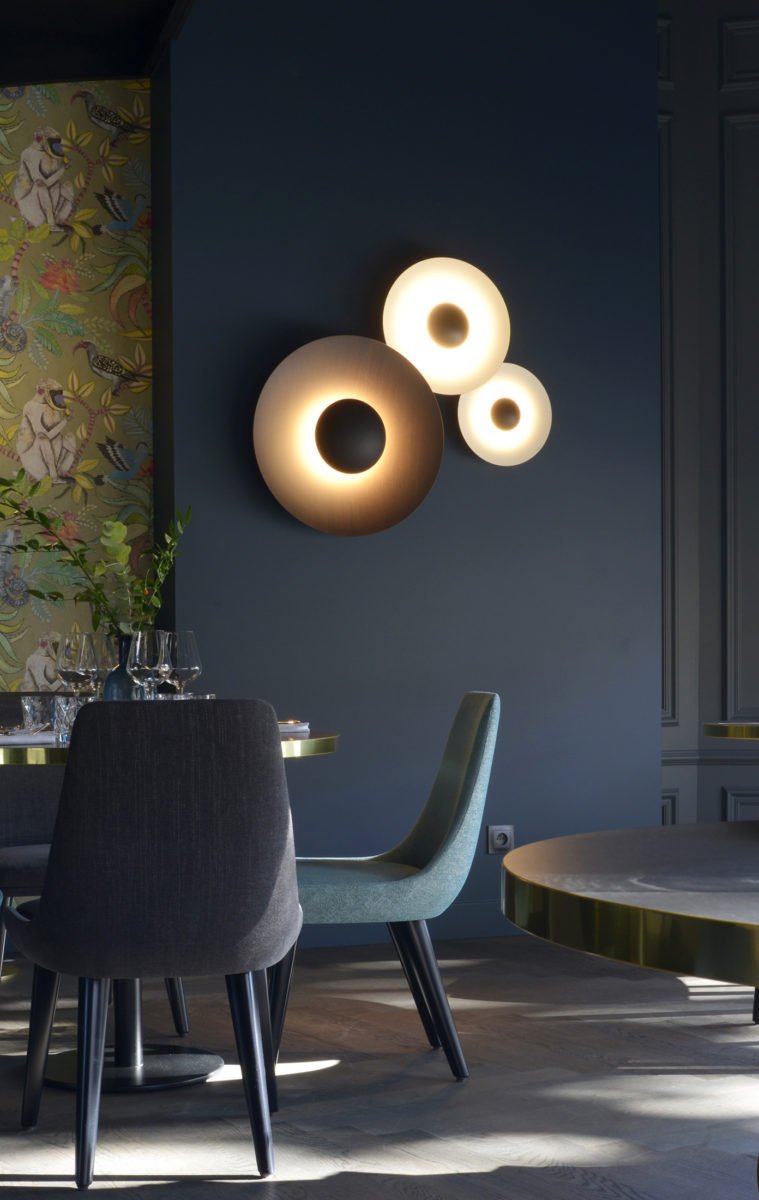 Ginger modern minimalistisk rund vägglampa
