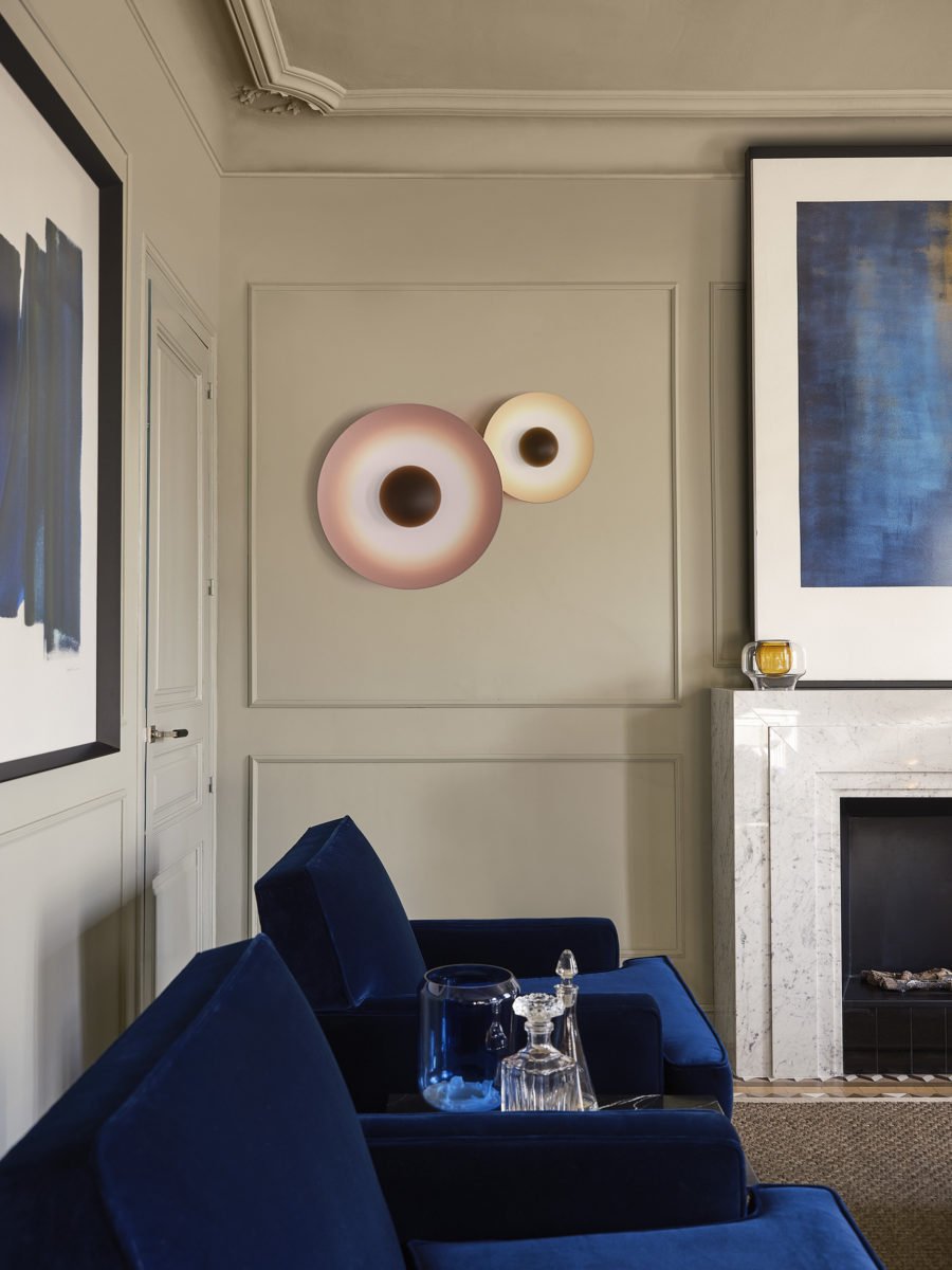 Ginger modern minimalistisk rund vägglampa