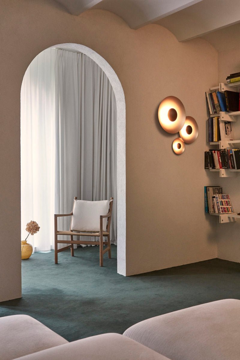 Ginger modern minimalistisk rund vägglampa