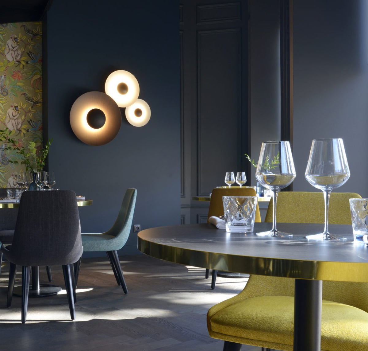 Ginger modern minimalistisk rund vägglampa