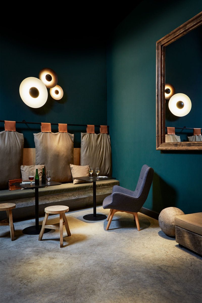 Ginger modern minimalistisk rund vägglampa