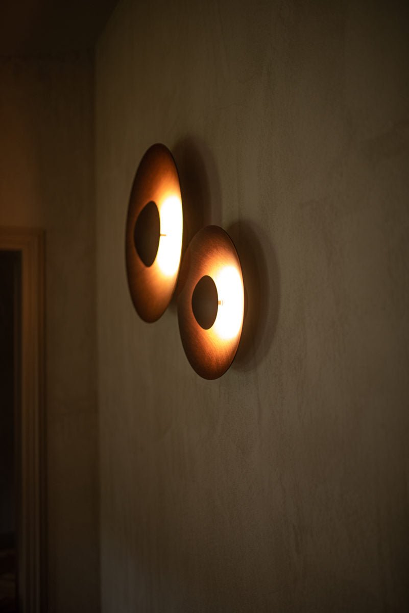 Ginger modern minimalistisk rund vägglampa