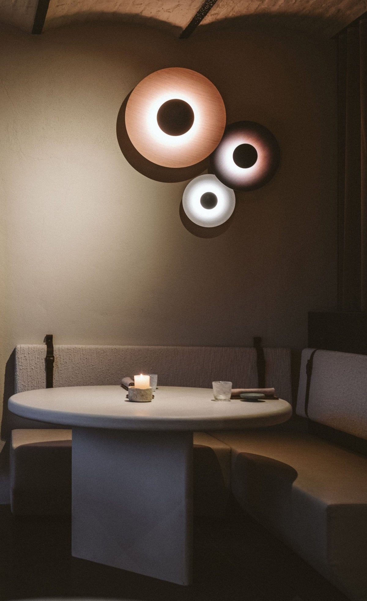 Ginger modern minimalistisk rund vägglampa