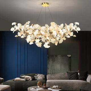 Olivia Design LED Pendellampa Ginkgo Keramiskt Vit Vardagsrum/Matsal/Sovrum