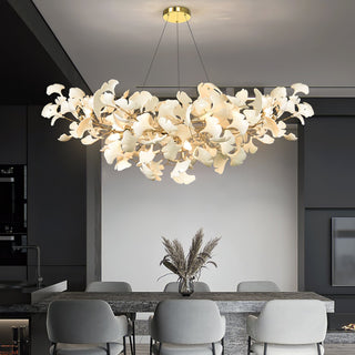 Olivia Design LED Pendellampa Ginkgo Keramiskt Vit Vardagsrum/Matsal/Sovrum