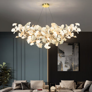 Olivia Design LED Pendellampa Ginkgo Keramiskt Vit Vardagsrum/Matsal/Sovrum