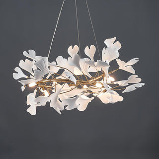 Olivia Modern Design LED Pendellampa Metall Guld Gingko Keramik Vardagsrum/Matsal/Sovrum