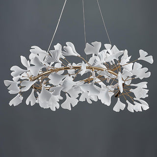 Olivia Modern Design LED Pendellampa Metall Guld Gingko Keramik Vardagsrum/Matsal/Sovrum