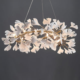 Olivia Modern Design LED Pendellampa Metall Guld Gingko Keramik Vardagsrum/Matsal/Sovrum