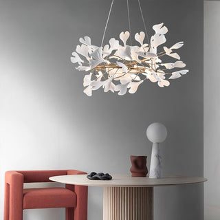 Olivia Modern Design LED Pendellampa Metall Guld Gingko Keramik Vardagsrum/Matsal/Sovrum