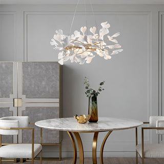 Olivia Modern Design LED Pendellampa Metall Guld Gingko Keramik Vardagsrum/Matsal/Sovrum