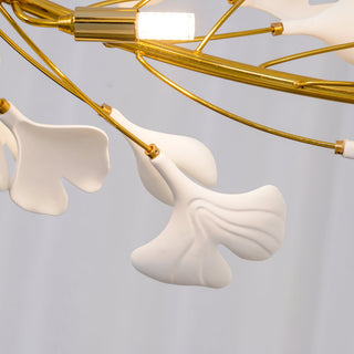 Olivia Modern Design LED Pendellampa Metall Guld Gingko Keramik Vardagsrum/Matsal/Sovrum