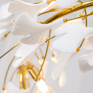 Olivia Modern Design LED Pendellampa Metall Guld Gingko Keramik Vardagsrum/Matsal/Sovrum